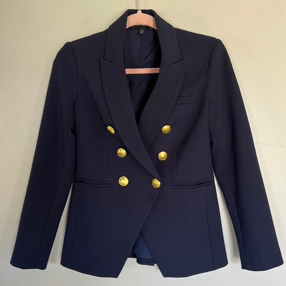 Express Double Breasted Blazer - Navy - 00 - Picture 3 of 16